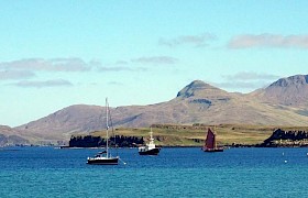 Canna Harbour with Rum in the background