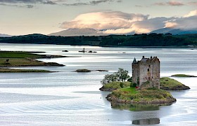 View of Castle Stalker, a popular destination on our Autumn Cruise