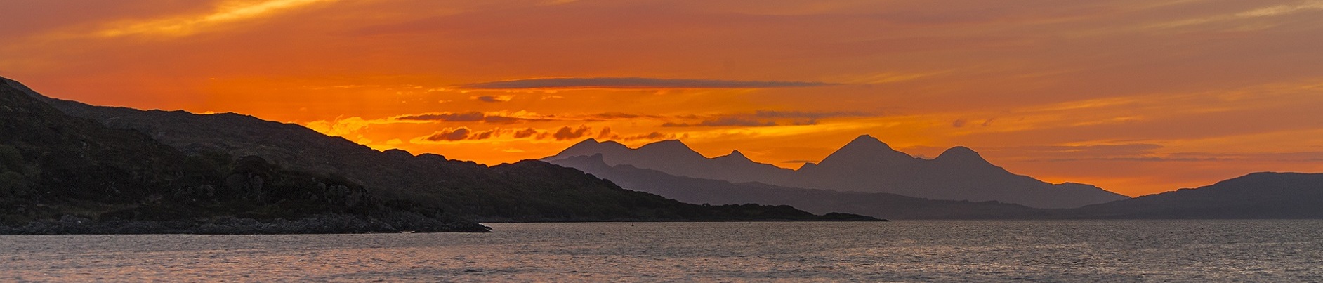 Sunset over the Isle of Rum