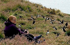 Puffins on Lunga with guest, Chris Gomersall