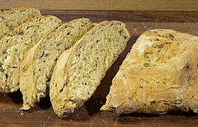 Chef Stevie - Spinach and Parmesan Loaf. Photo Nigel Spencer