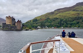 Eilean Donan Castle from our luxury cruise ship Emma Jane